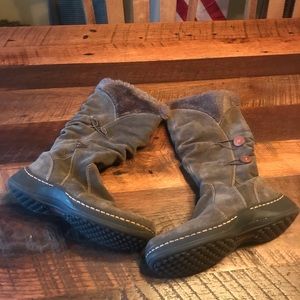 BareTrap Leather Upper/Suede Brown Boots